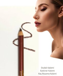 Melien 1 Ad Kahverengi Suya Dayanıklı Dudak Kalemi Eyeliner Kalemi Kaş Boyama Göz Altı Makyaj Kalemi Seti Kapıda Ödeme